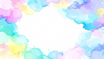 Fototapeta premium Carte de message aquarelle (fond blanc)