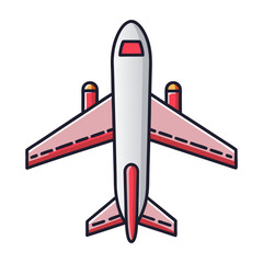 Flat air-plane icon vector illustration design
