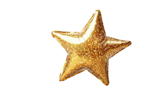 Golden star balloon decoration adds a shimmering touch to festive celebrations with its bright foils and sparkling details