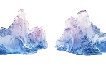 Liquid crystal caverns create a surreal landscape of frozen formations and reflective waters in an abstract art composition