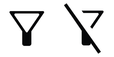 Filter Icons – Enabled and Disabled Filter Symbols in Minimal Vector Style

