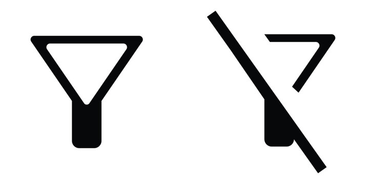 Filter Icons &ndash; Enabled and Disabled Filter Symbols in Minimal Vector Style

