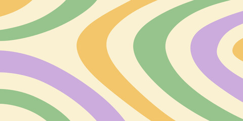 Twisted distorted retro groovy banner background