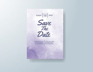 Watercolor wedding invitation card