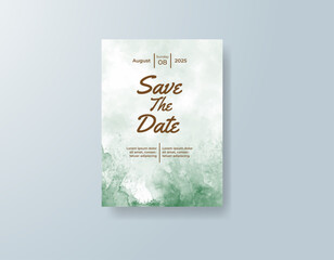 Watercolor wedding invitation card