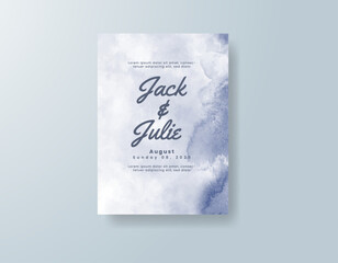 Watercolor wedding invitation card