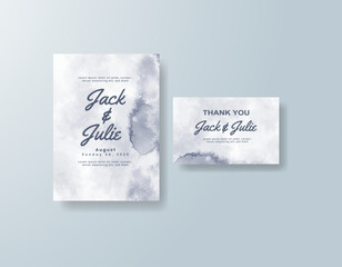 Watercolor wedding invitation card