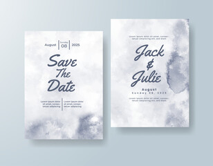 Watercolor wedding invitation card