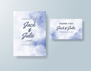 Watercolor wedding invitation card