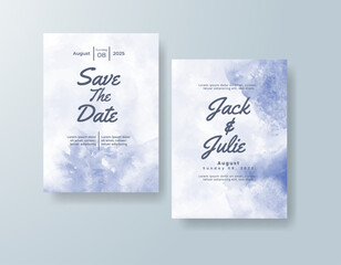 Watercolor wedding invitation card