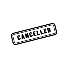 Vector cancelled label design icon for rejection or approval document