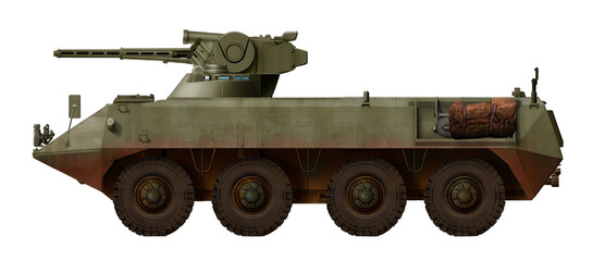 BTR-60 Congo (Concept of a new armored personnel carrier based on the BTR-60, for the DR Congo army, with a new hull and combat module with a 30mm cannon and anti-tank missiles)