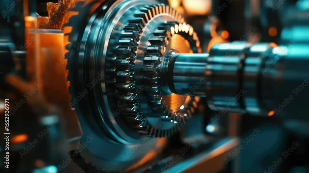 Poster Mechanical components with interlocking gears