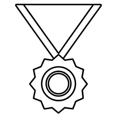 Minimalist Medal Line Art Design