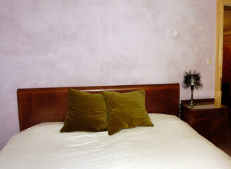 the furnishing in a bedroom