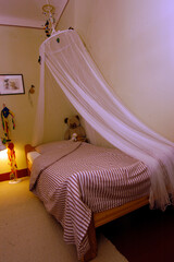 the furnishing in a bedroom