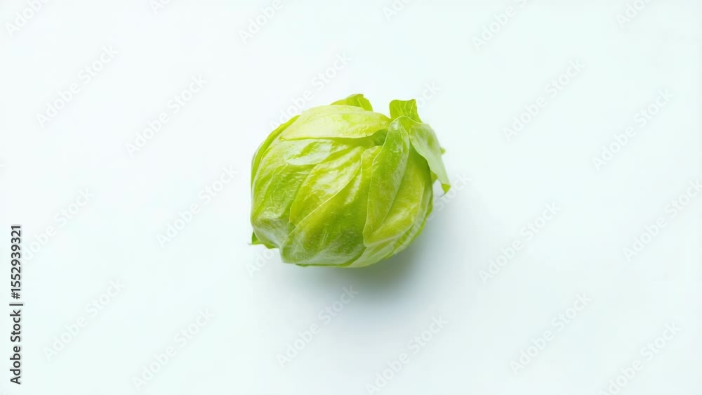 Poster A single green leaf on a white background, ideal for use in designs and graphics where natural elements are needed