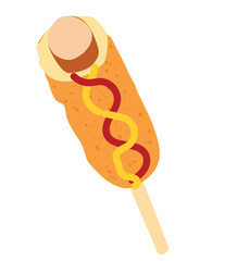 vektor Cheese dog is Korean version of American dog.