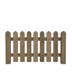 Naklejka premium wooden fence isolated on white background