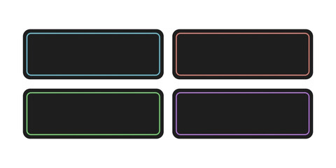 Colorful CTA button template set.