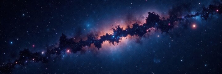 Fototapeta premium Inky black expanse, countless stars blazing brightly , sparkle, beauty