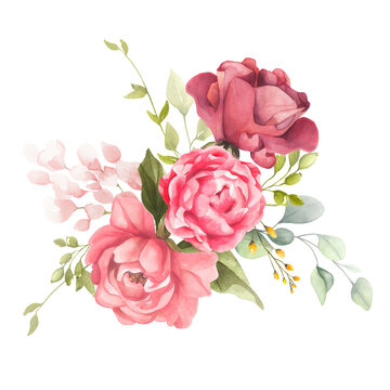 Red and pink roses bloom among soft white petals and vibrant green leaves, set against a deep black canvas elegant, moody, and full of lush floral contrast
