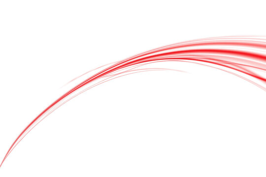 PNG dynamic laser trail on red background with blur motion and line speed effects PNG, where city lights stretch into a vibrant line glowing past another long red line