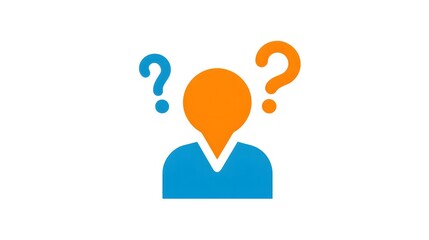 Fototapeta premium Question mark icon representing uncertainty and problem-solving.