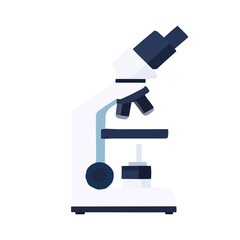 Microscope icon. Flat illustration of a microscope vector icon for web design.