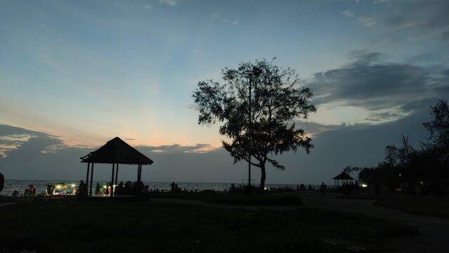 sunset over the sea ,kozhikode 