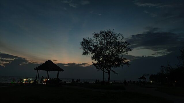 sunset at the beach calicut 