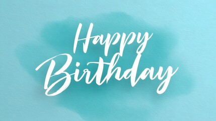 Obraz premium Happy Birthday greeting in calligraphic text