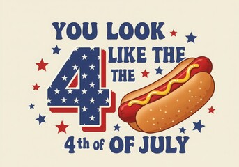You look like the fourth of july with a delicious hot dog and american flag stars and stripes design