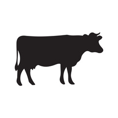 Cow Silhouette Vector Illustration set 	