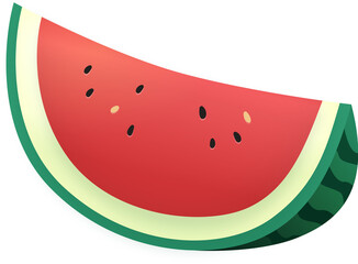 Watermelon illustration with no background