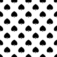 Spade card on white background, fabric pattern, gift wrapping paper, seamless pattern 