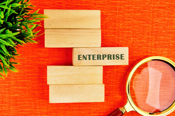 The concept word ENTERPRISE. Success Entrepreneurship Business Startup Technology Internet Network...