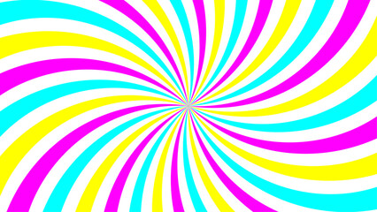 colorful spiral vortex design. This dynamic optical pattern ideal for abstract backgrounds or pop art themes.
