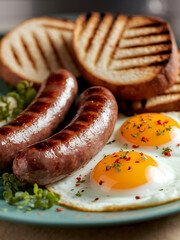 sausages with mashed potatoes