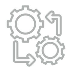 Evolve Vector Line Grey Icon Design