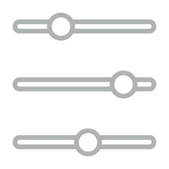 Adjustment Sliders Vector Line Grey Icon Design