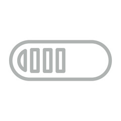 Progress Bar Vector Line Grey Icon Design