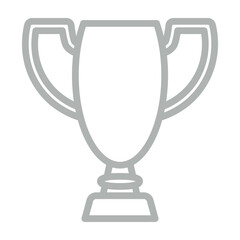 Trophy Vector Line Grey Icon Design