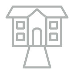 Taco Vector Line Grey Icon Design