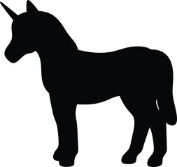 Unicorn silhouette, animal silhouette, Unicorn