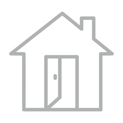 Open House Sign Vector Line Grey Icon Design