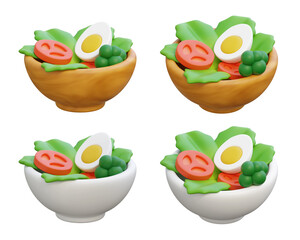 salad in a bowl 3D Graphic