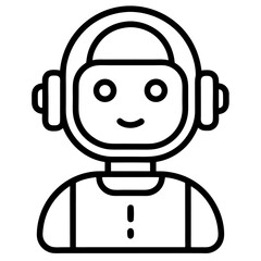 Digital Assistant outline icon on white background