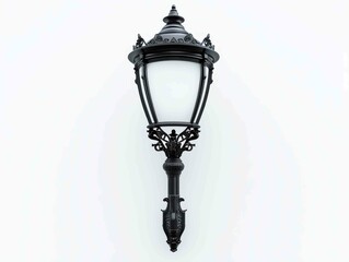 Elegant street lamp with ornate details for urban lighting and architectural design projects. use cases: parks, streets, gardens.
