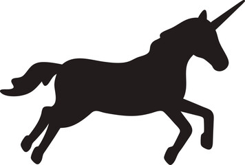 Unicorn silhouette, animal silhouette, Unicorn